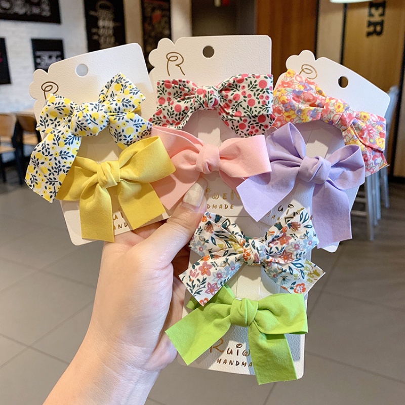 Bộ Kẹp Tóc Nơ Dễ Thương Thời Trang Hàn Quốc Cho Bé Gái