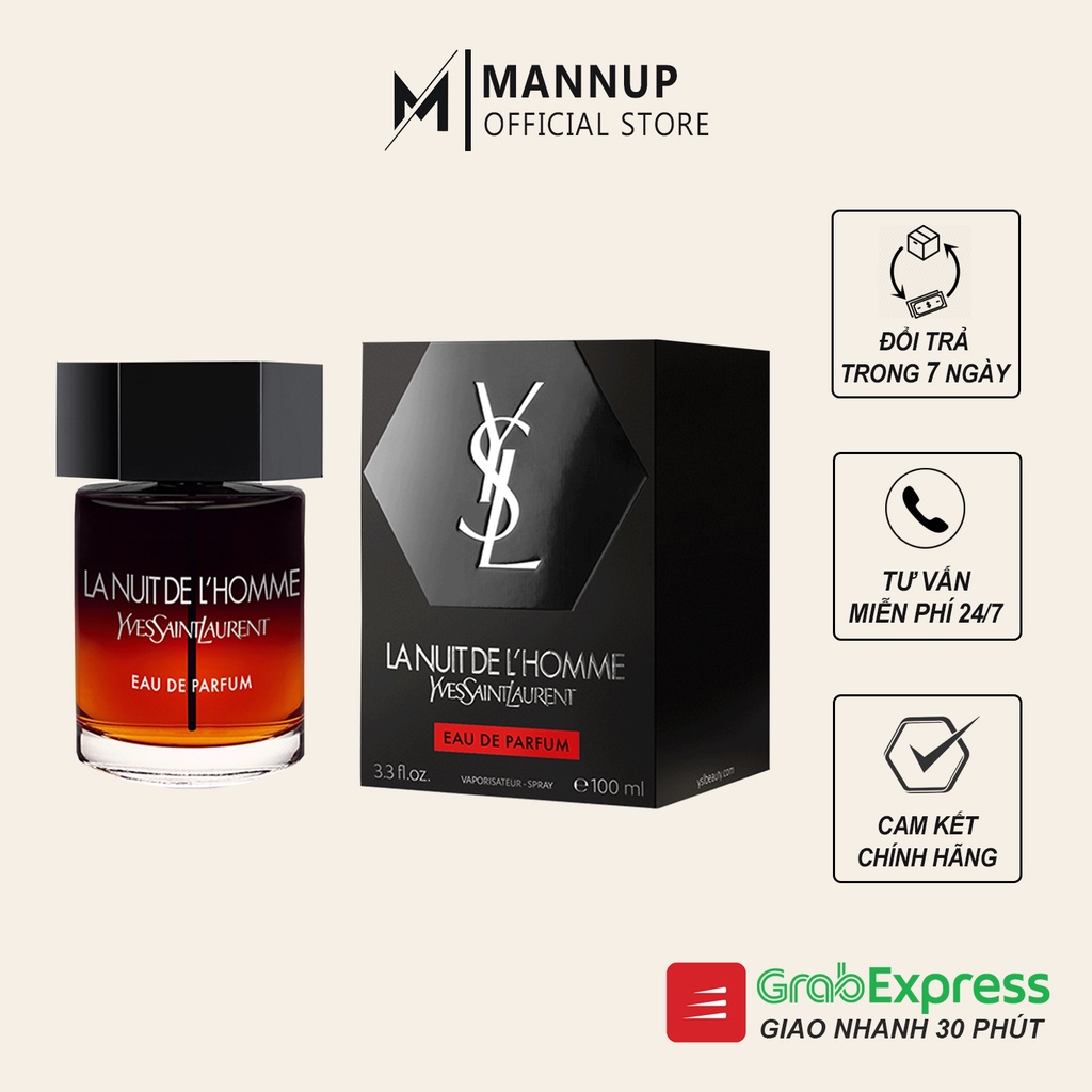Nước Hoa Nam YSL L.anuit De L'Homme EDT 100ml - Hương Thơm Thanh Mát, Lôi Cuốn