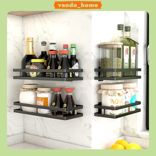 Kệ Để Gia Vị Dán Tường Không Cần Khoan Vít Gọn Gàng Thép Carbon Không Gỉ VANDO