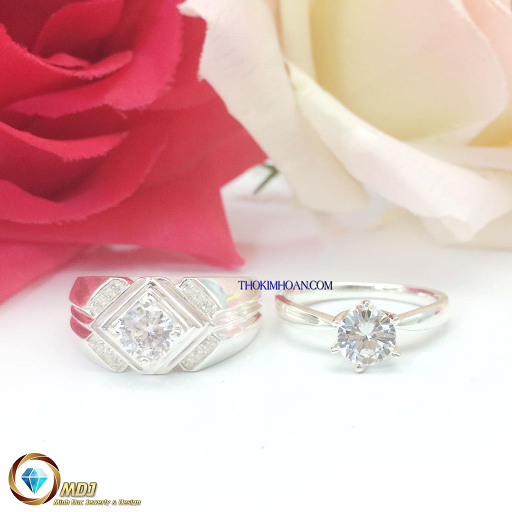 Cặp nhẫn đôi đẹp bằng bạc - MDJ