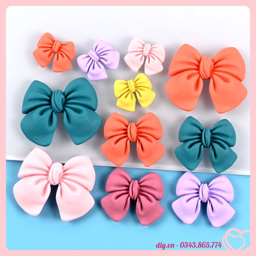 Charm Chiếc Nơ Trang Trí Slime / Ốp Điện Thoại / Mô Hình / Gắn Dép Crocs DIY