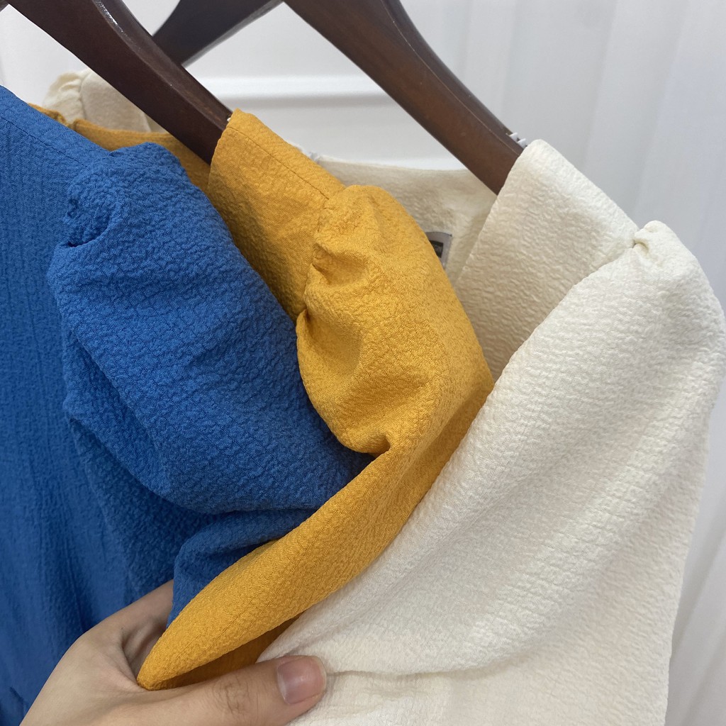 Váy baybydoll 2 tầng, cổ vuông,  tay bo phồng, đầm xuông rộng freesize 3 màu mã V176 - Michi's House | BigBuy360 - bigbuy360.vn