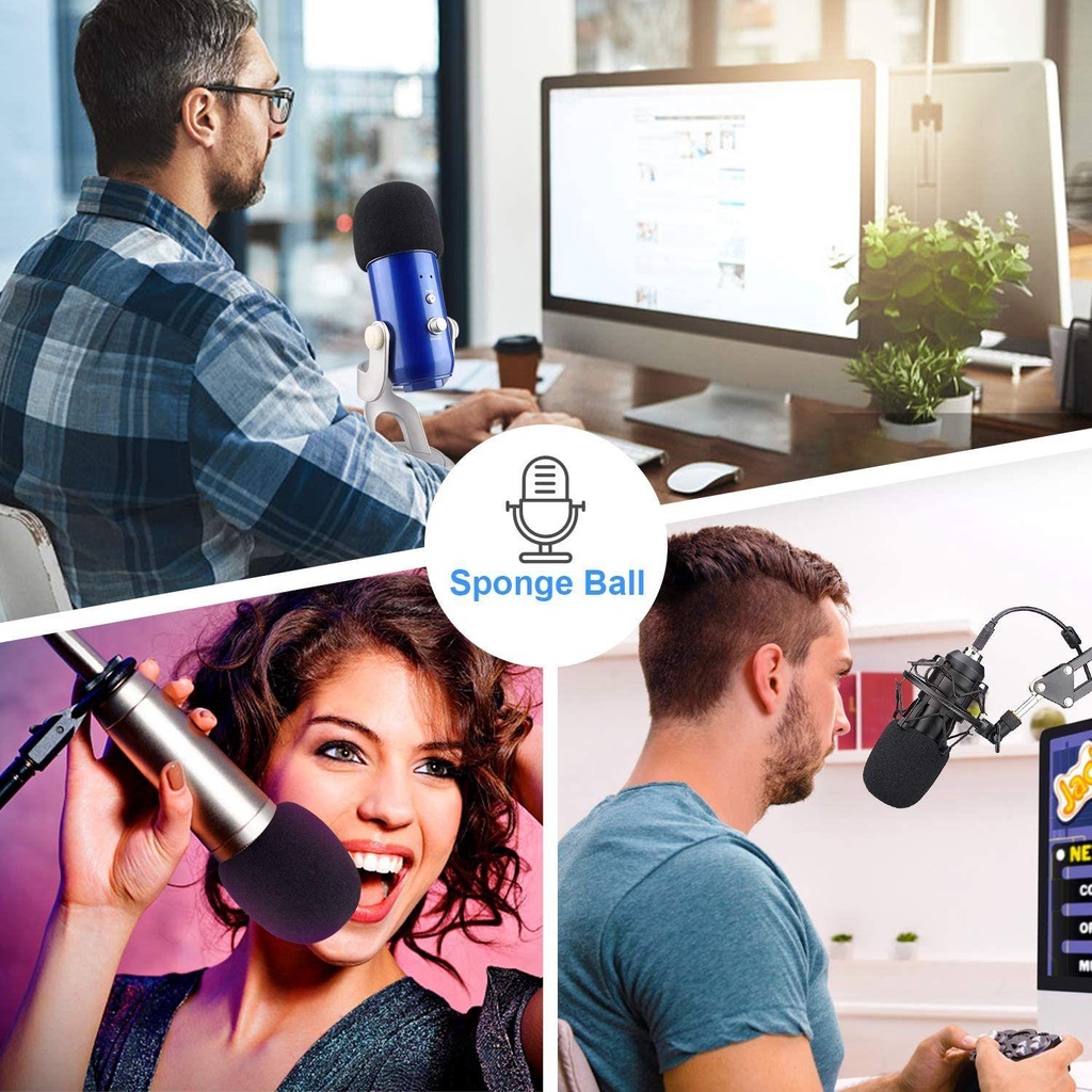 CHOOKEY Set 5 Vỏ Xốp Mềm Dày Dặn Bọc Đầu Micro Trong Studio