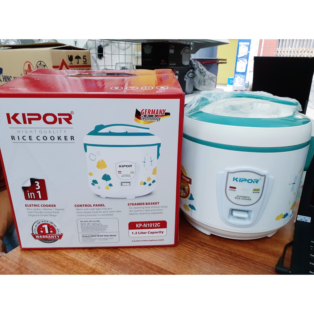 Nồi cơm điện Kipor (Hàn Quốc) KP-N2512 và KP-N1012C, loại 1.2L, 500W, BH chính hãng 12 tháng