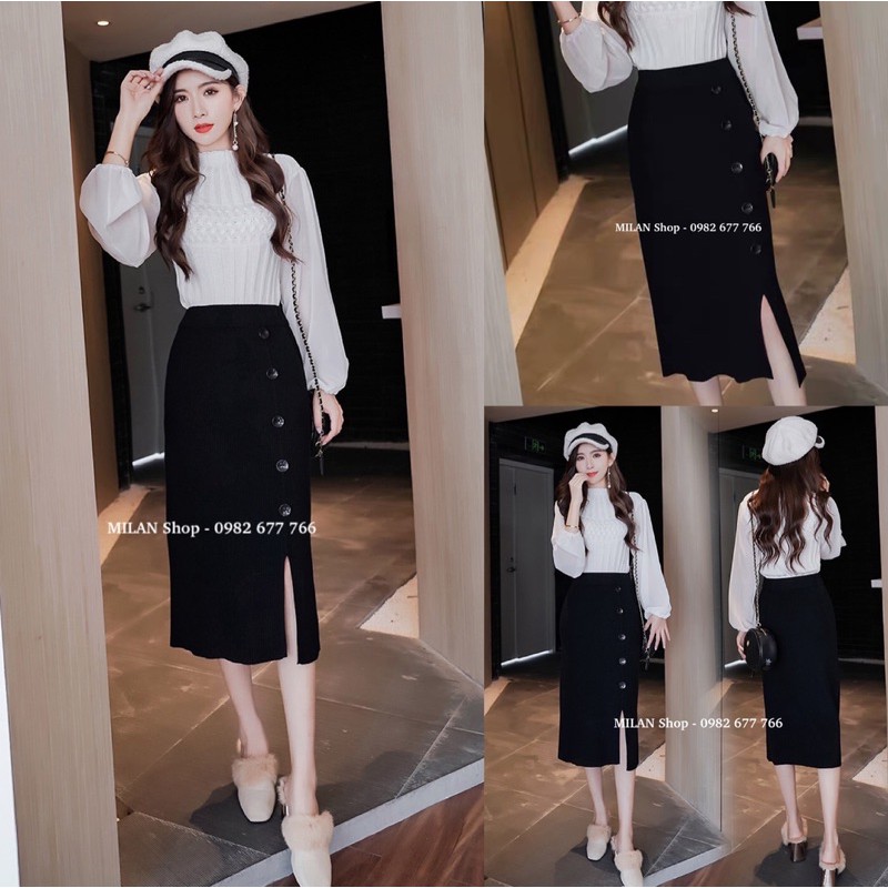 Chân váy len dài qua gối siêu xinh | BigBuy360 - bigbuy360.vn