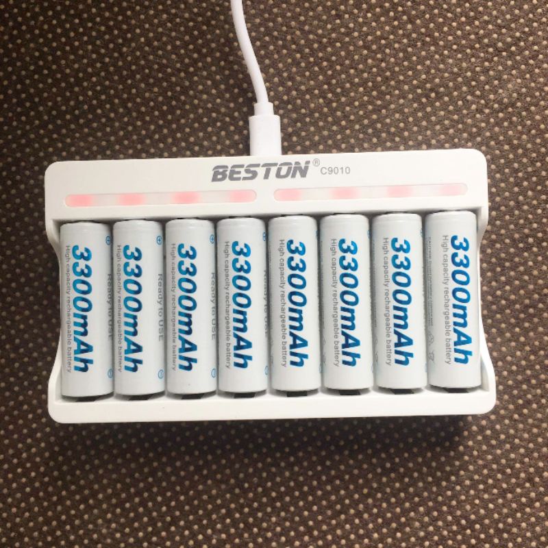 PIN SẠC BESTON AA/AAA 1.2V VÀ SẠC 8 KHE  C9010