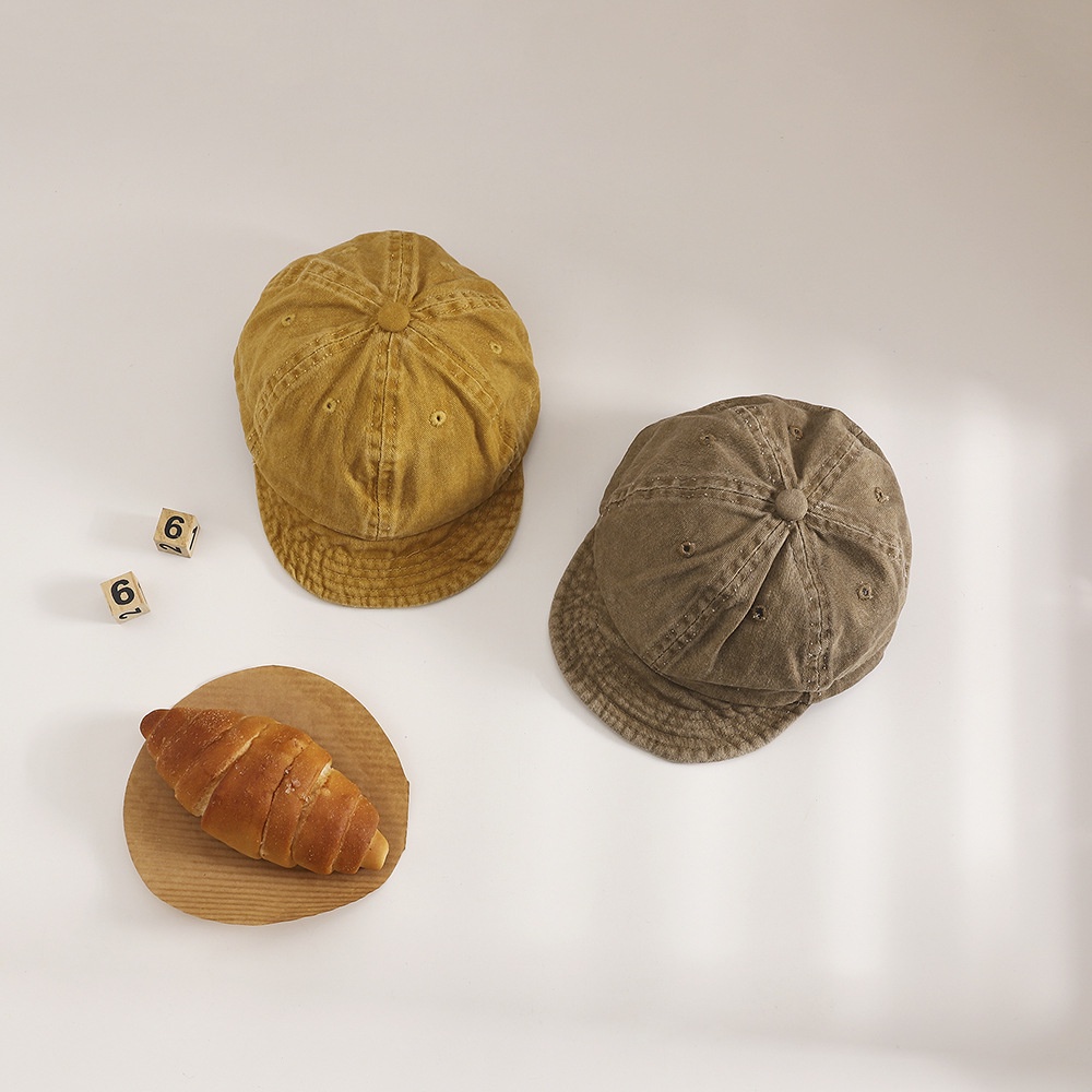 Mũ Lưỡi Trai Vành Mềm Mại Phong Cách Retro Nhật Bản Cho Bé