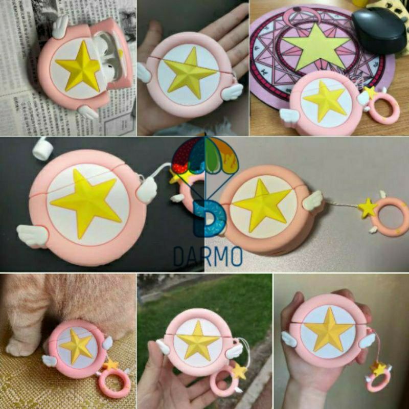 Case bảo vệ Airpods Pro/1/2 quyền trượng thủ lĩnh thẻ bài sakura/ siêu nhân gao