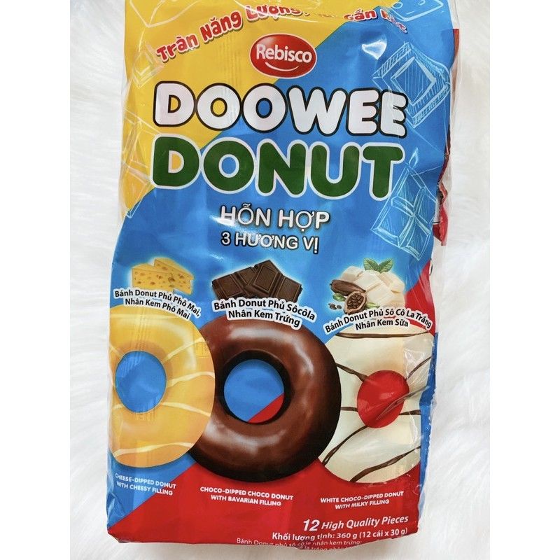 Túi 360g 12 bánh Bánh Doowee Donut
