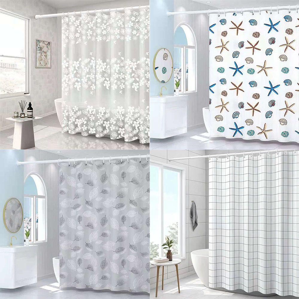 Rèm Che Bồn Tắm PEVA Dày In Họa Tiết Hoa Lá Hiệu Ket1