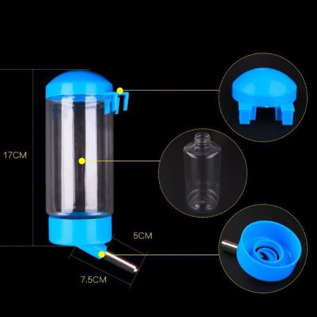 BÌNH NƯỚC GẮN CHUỒNG CHO THÚ CƯNG DUNG TÍCH 400ML