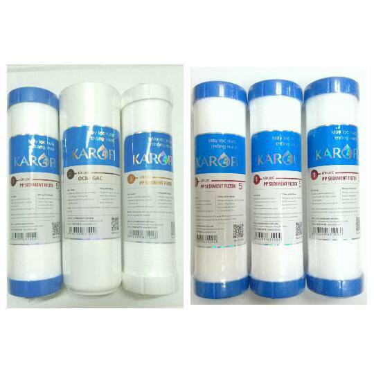 Bộ lõi lọc nước Karofi 1,2,3  + Bộ 3 lõi lọc số 1 karofi dành cho máy lọc nước karofi  -star