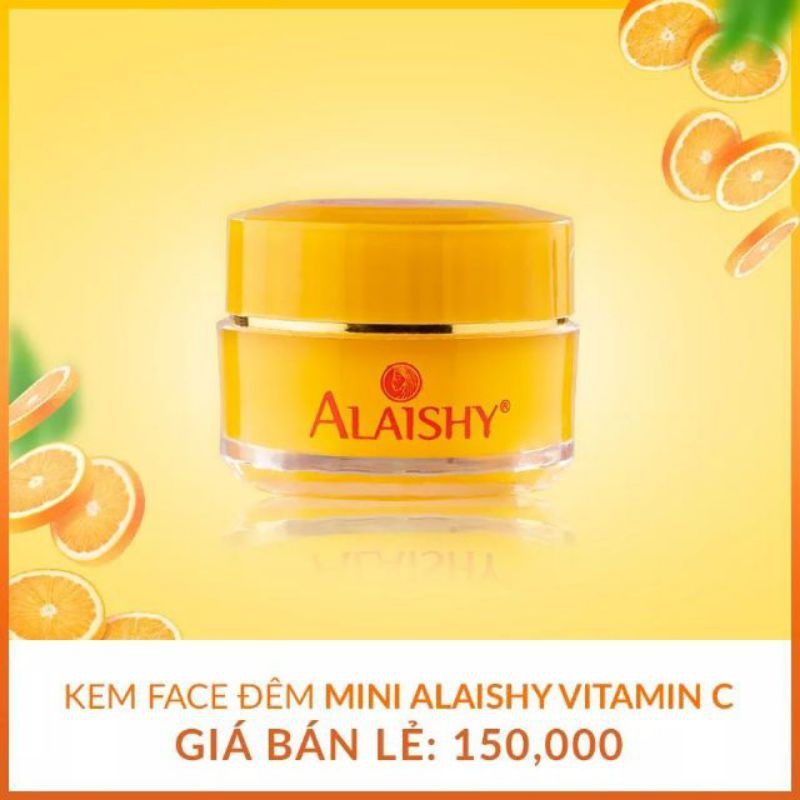 Kem face đêm Vitamin C Alaishy mini dạng nén