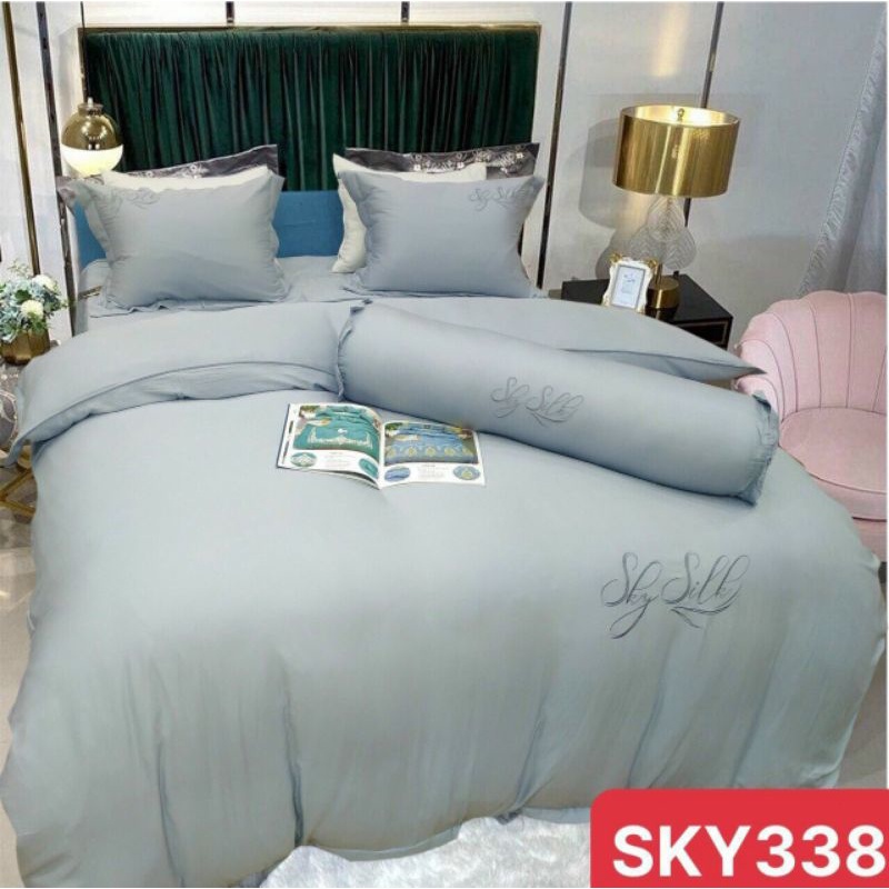 BỘ CHĂN GA GỐI LỤA PYEODA SKY 5 MÓN SHOP vũ thị thơm