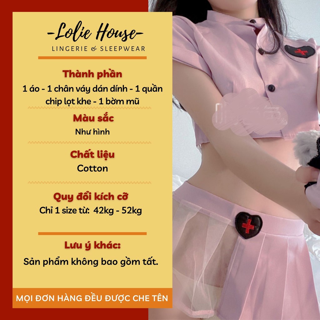 Cosplay y tá sexy gợi cảm - Đồ cosplay sexy y tá anime LOLIE HÓUSE - CP31