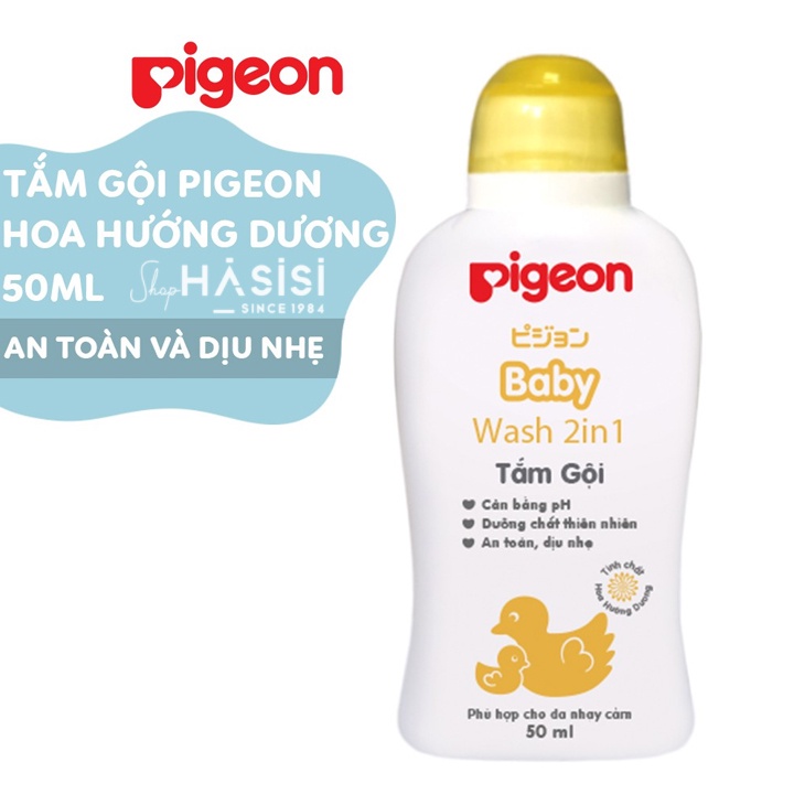 Tắm gội dịu nhẹ Hoa Hướng Dương PIGEON BABY WASH 2IN1 (Màu Vàng)