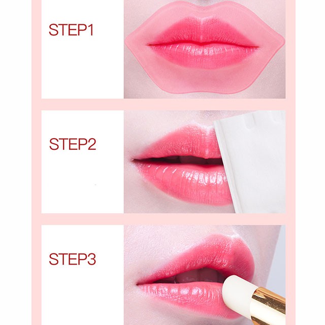 [hộp 20 miếng] Mặt Nạ Môi Bioaqua Giúp Dưỡng Ẩm Bổ Sung Collagen Cho Môi