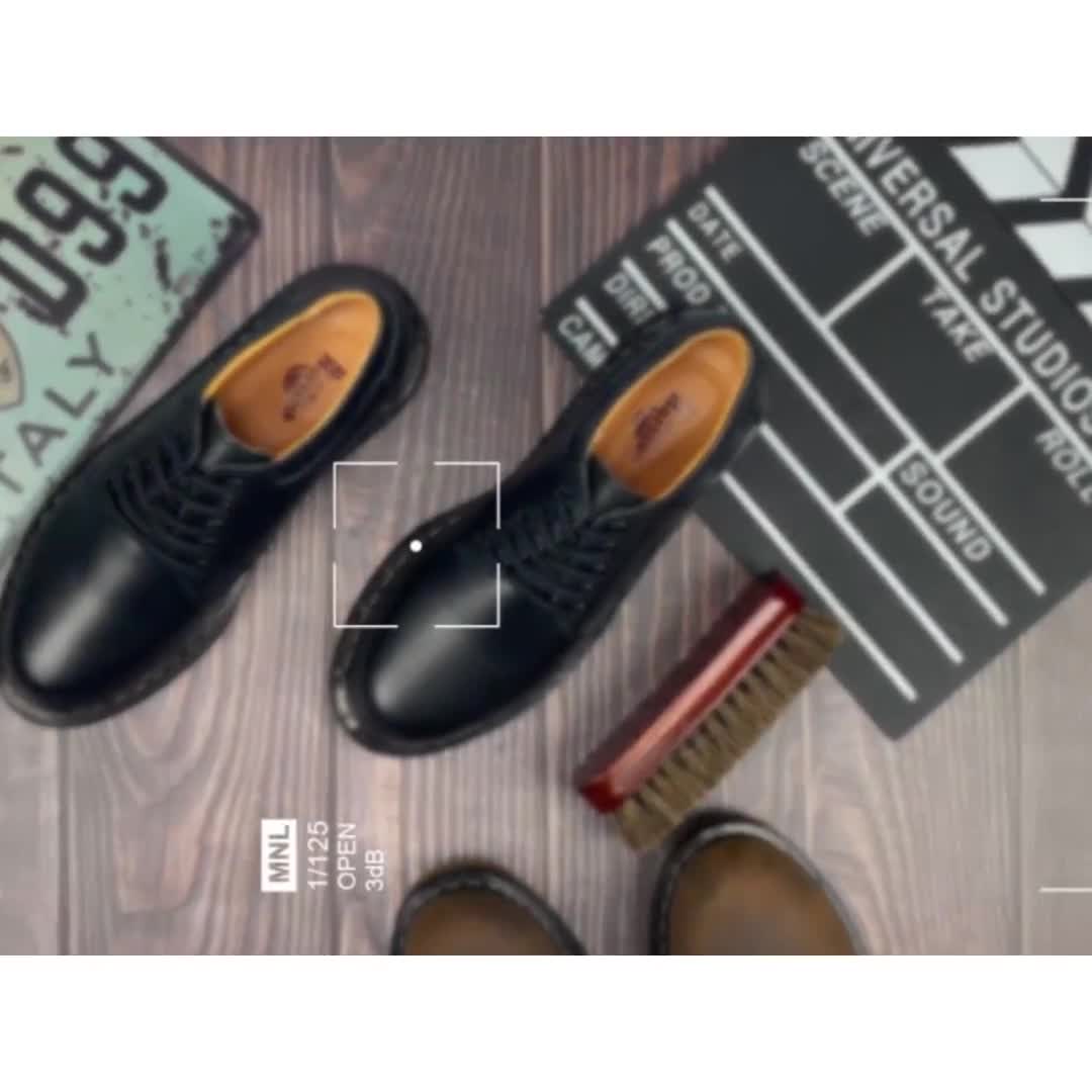 Giày Da Dr 8053 Đen Cổ Thấp Lucas Shoes, Kiểu Dáng Doctor, Da Bò Nappa, Đế Kếp Cao Su Có Khâu Đế - BH 1 năm | BigBuy360 - bigbuy360.vn