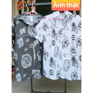 Áo Sơ Mi Unisex Họa Tiết