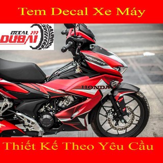 Tem trùm dán xe winner X Đỏ Xám