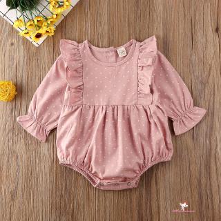 Áo Liền Quần Tã Vải Cotton Cho Bé Gái