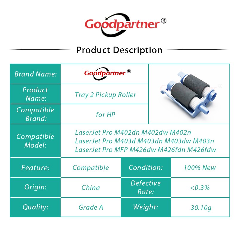 1x RM2-5452 - 000CN RM2-5452 - 000 2 Con Lăn Cho HP LaserJet M402 M403 M426 M427 M304 M305 M404 M405 M329