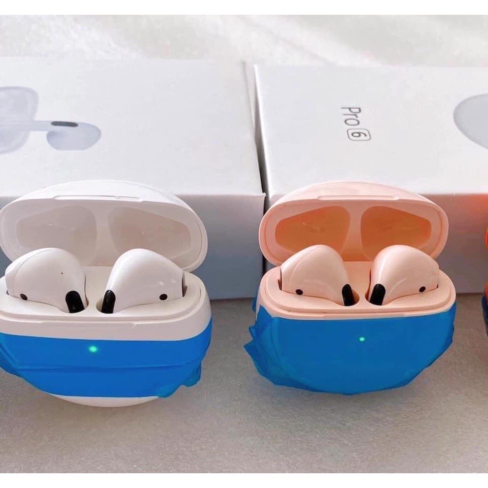 Tai Nghe Blutooth Không Dây Pro 6 TWS 5.0 - Cảm Biến,Định Vị, Đổi Tên - Nhiều Màu - Bảo Hành 12 Tháng