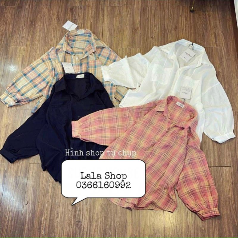 Áo Sơmi Caro Cánh Dơi Oversize Lala Shop | BigBuy360 - bigbuy360.vn