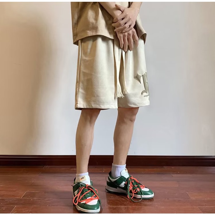 Quần  short dây rút in họa tiết đơn giản thời trang cho nam nữ quần đùi nam phong cách hàn quốc from rộng unisex  quần short nam fashion in hoa văn bigsize