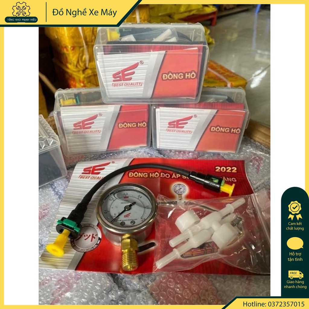 🌟 Đồng Hồ Đo Áp Suất Bơm Xăng Xe Máy SE Cao Cấp - Phụ Tùng Mạnh Hiếu