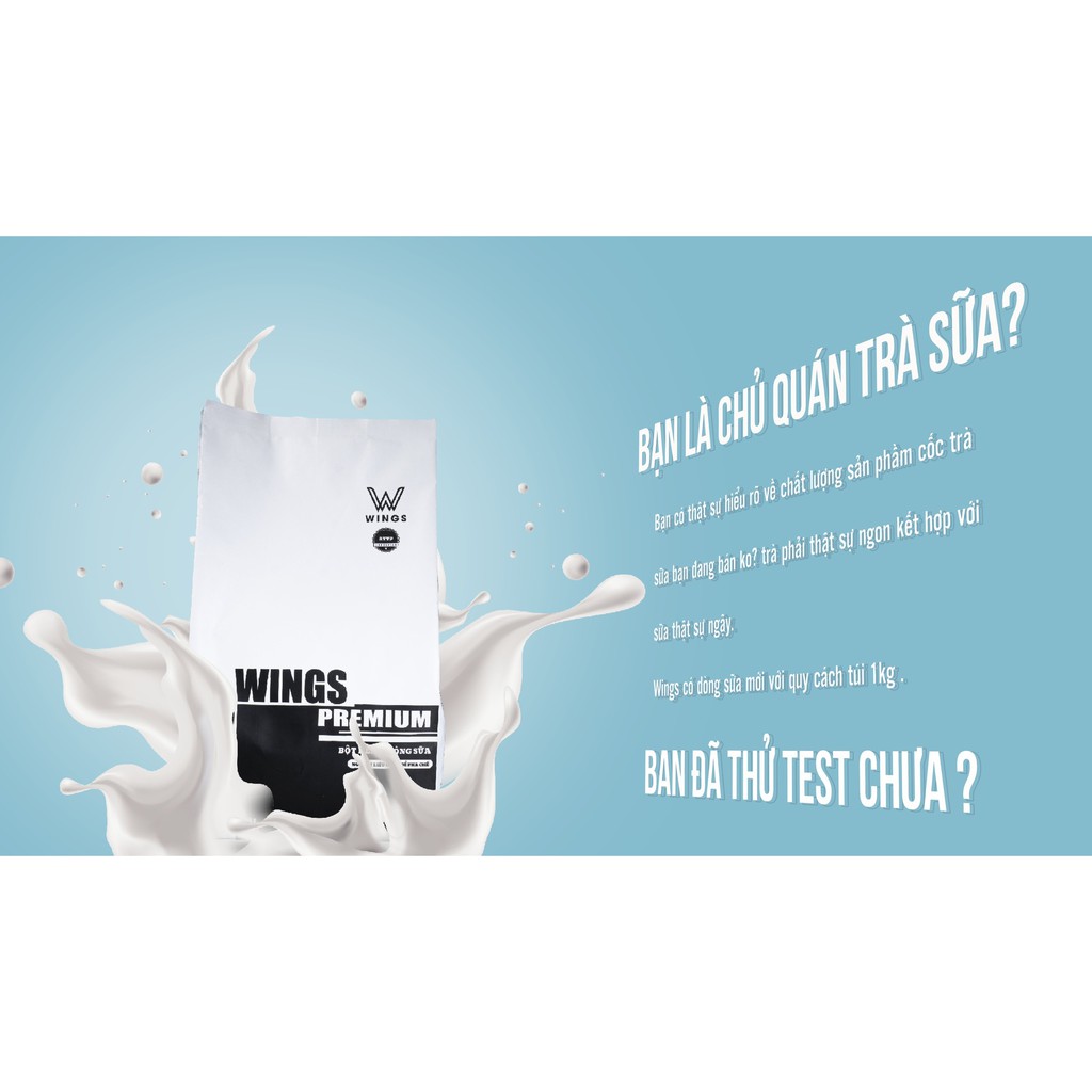 [Mã 77FMCGSALE1 giảm 10% đơn 250K] Bột sữa Wings Premium 1KG/gói - Sự lựa chọn hoàn hảo trong phân khúc GIÁ RẺ | BigBuy360 - bigbuy360.vn