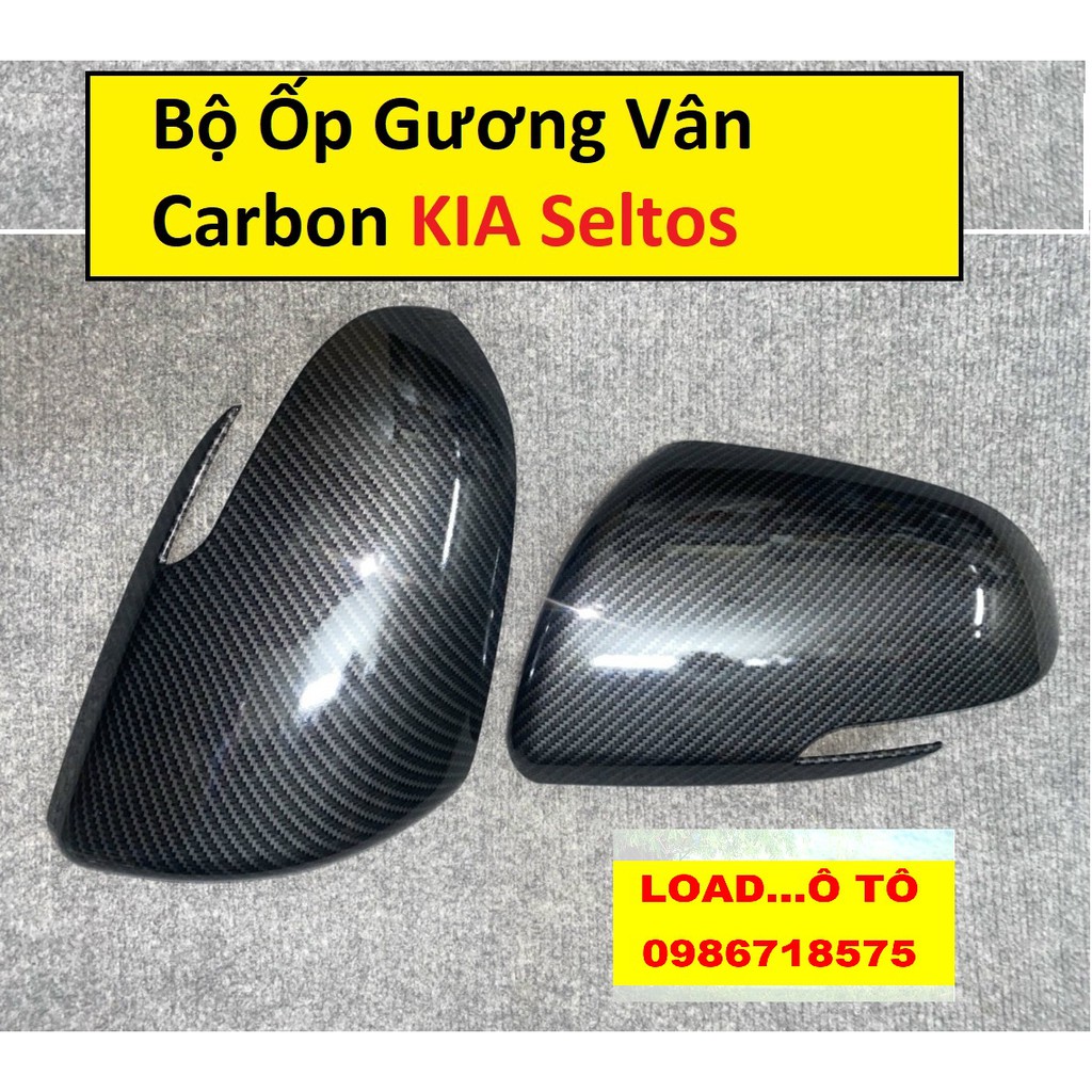 Ốp Gương KIA Seltos 2020-2021 Vân carbon Cao Cấp