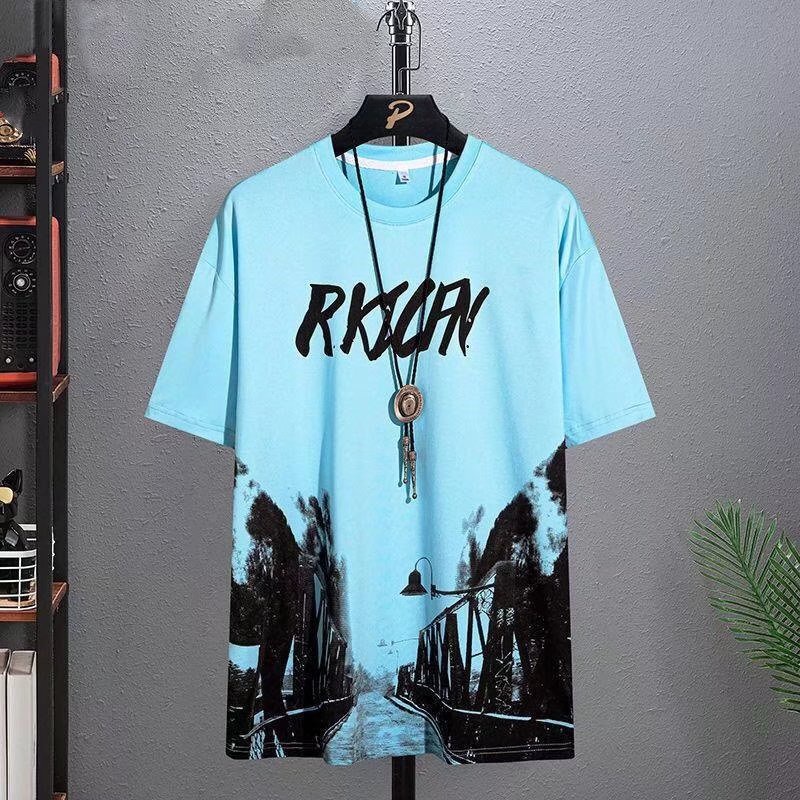 Bộ Đồ Thể Thao Áo Thun Tay Ngắn Dáng Rộng In Họa Tiết Kiểu Nhật Bản Thời Trang Mùa Hè Cho Nam Cỡ Lớn M-5XL