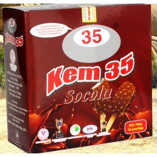 Hộp 10 que kem tràng tiền 35 vị socola (NOW SHIP)