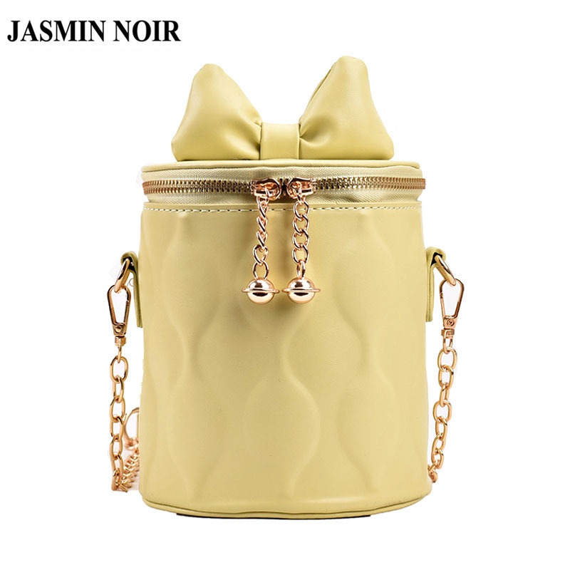 Túi hộp JASMIN NOIR đeo chéo phối nơ thời trang cho nữ