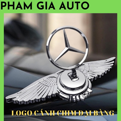 Logo cánh chim đại bàng các hãng xe  - logo lắp mui xe ô tô chất liệu mạ hợp kim sáng bóng