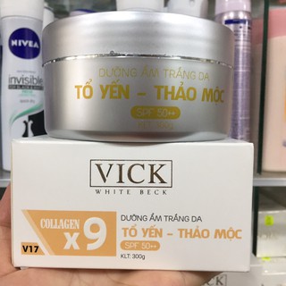 Dưỡng ẩm trắng da tổ yến thảo mộc 300g vick v17