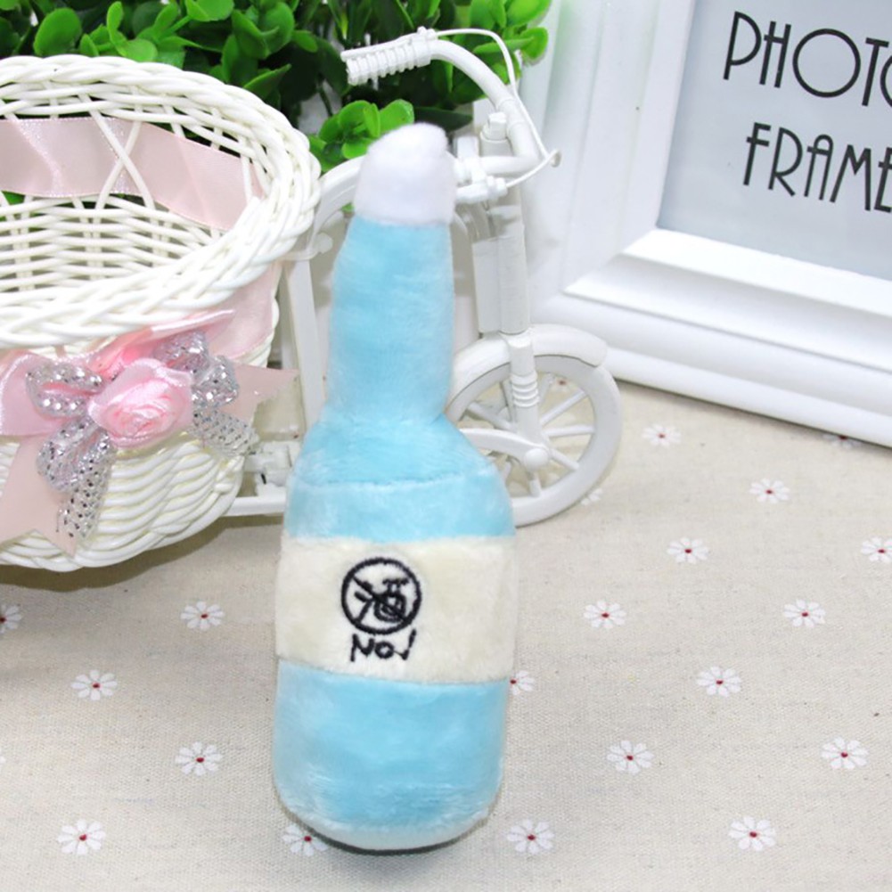 Đồ chơi nhồi bông kiểu cái chai phát âm thanh cho thú cưng