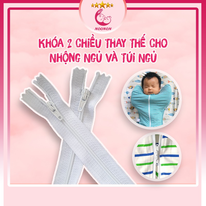 Dây khóa kéo 𝑭𝑹𝑬𝑬𝑺𝑯𝑰𝑷  Dây kéo 2 chiều gồm củ khóa - Thay Thế Cho Khóa Nhộng Chũn