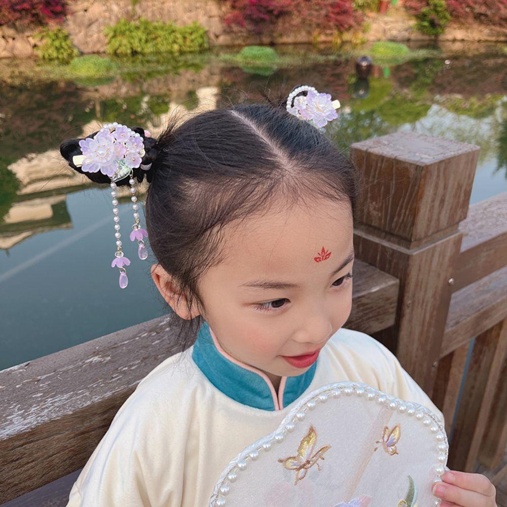 Kẹp Tóc Hình Hoa Phong Cách Trung Hoa Ngọt Ngào Cho Nữ