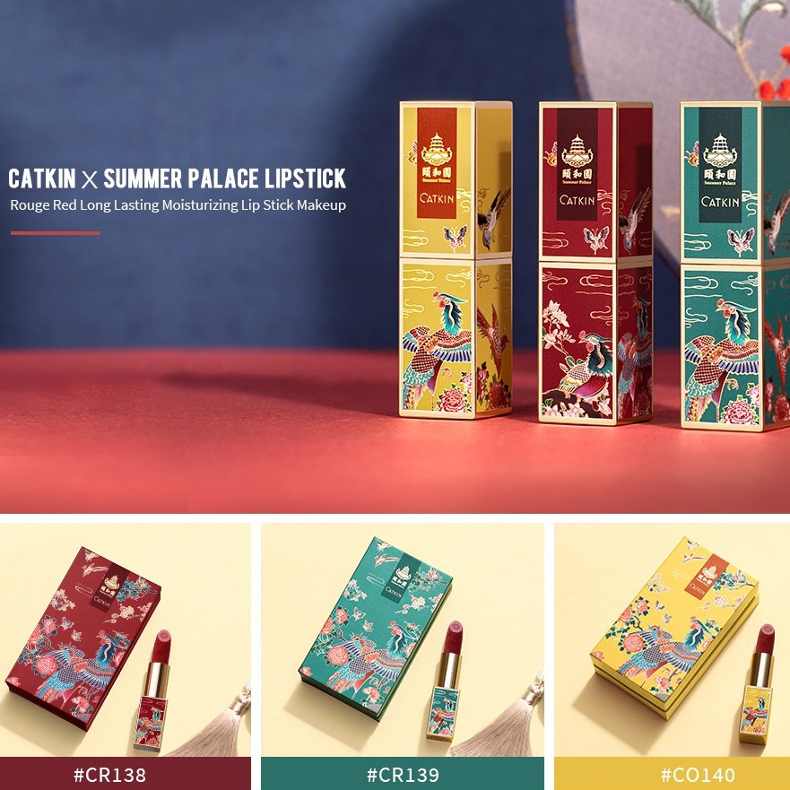 Son lì Catkin Son thỏi dạng kem nhung lì trang điểm môi nội địa Trung 3.6g