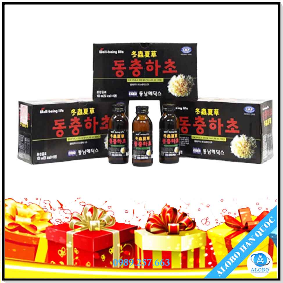 NƯỚC ĐÔNG TRÙNG HẠ THẢO HÀN QUỐC - SAM SUNG ( Hộp 10 chai x 100ml) - ALOBO HÀN QUỐC