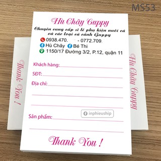 Phiếu giao hàng mẫu đứng MS53