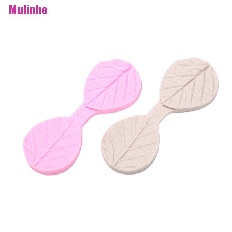 Khuôn Silicone Làm Bánh Hình Hai Chiếc Lá DIY