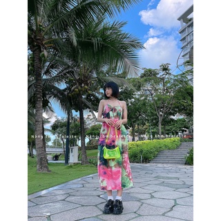 Đầm maxi lụa mango