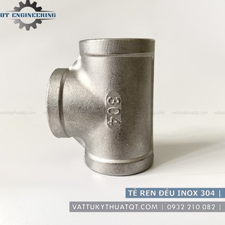 Tê Ren Đều Inox 304 | DN65,DN80,DN100 [VATTUKYTHUATQT.COM]