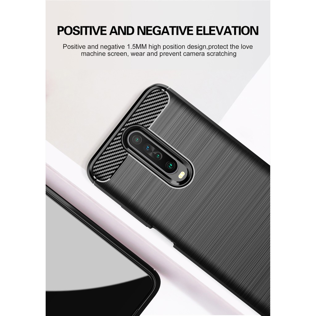 Ốp lưng Xiaomi Redmi K30 K30i Poco X2 🔥FREE SHIP🔥 Cacbon phay xước chống sốc chống vân tay