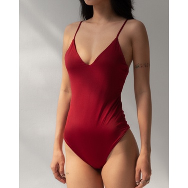 Áo bodysuit hai dây  thun co giãn tôn dáng OUTISCLOSET | BigBuy360 - bigbuy360.vn