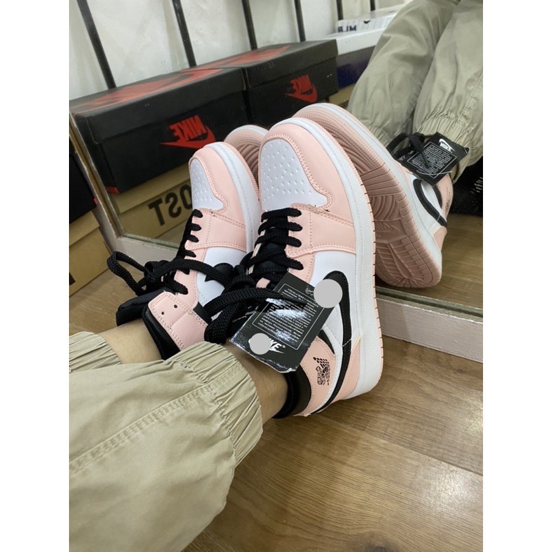 Giầy thể thao jordan 1 hồng cao cổ, giày jordan hồng _vảy sơn cho nữ Fullboxbill | BigBuy360 - bigbuy360.vn
