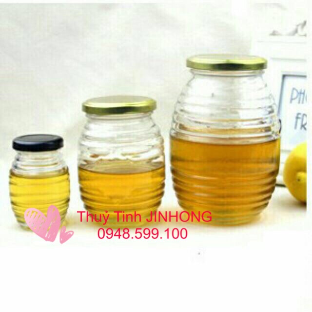 HŨ THUỶ TINH 100ML DÁNG ONG ĐỰNG THỰC PHẨM